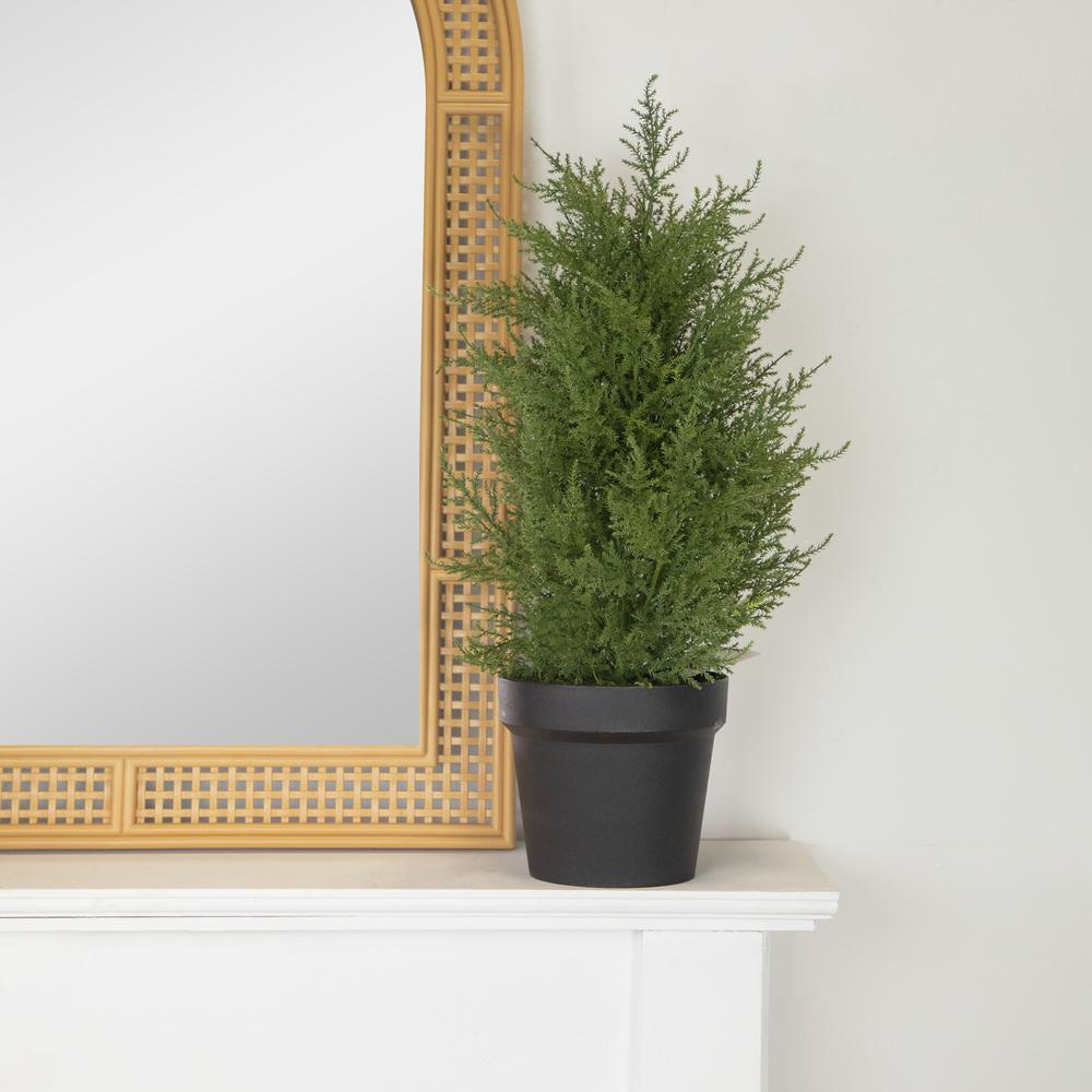 2' Artificial Cedar Pine Petite Arborvitae Tree in Round Pot  Unlit. Picture 2