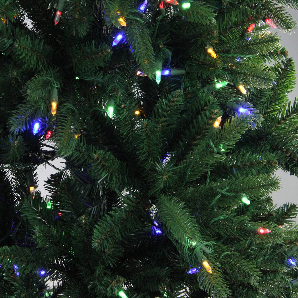 Real Touch️ Pre-Lit Noble Fir Artificial Christmas Tree-9' Dual Color LED Lights. Picture 4