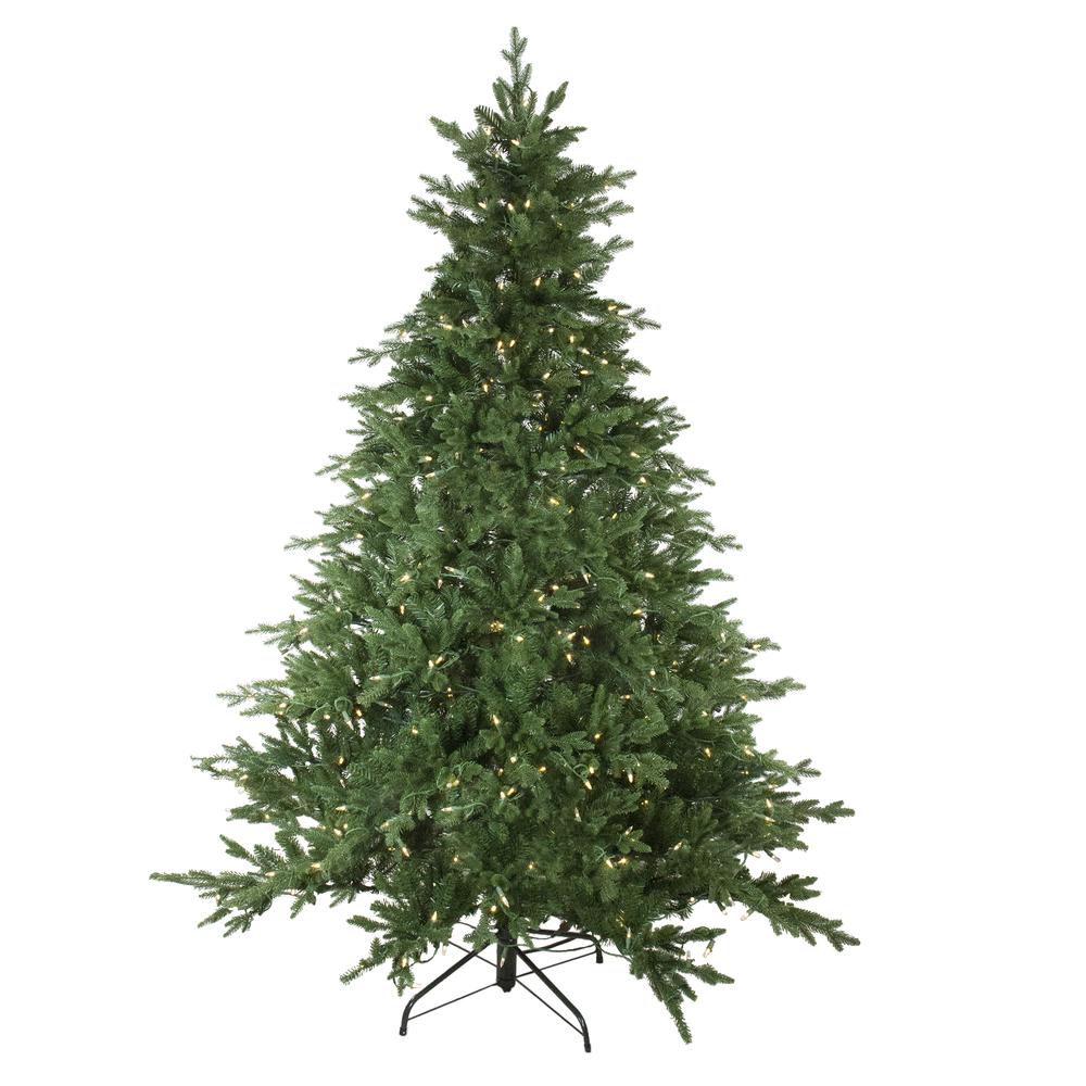6.5' Pre-Lit Full Minnesota Balsam Fir Artificial Christmas Tree - Clear LED Lights. Picture 1