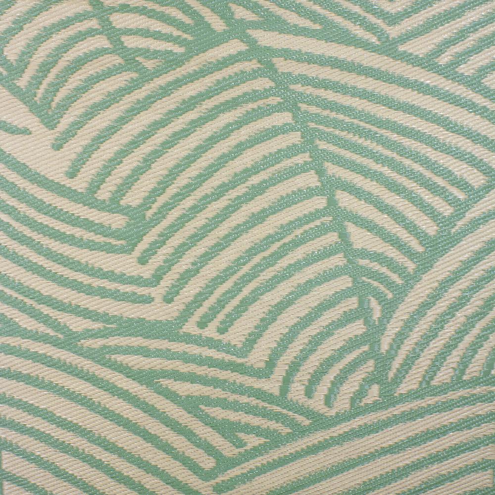 4' x 6' Green and Beige Leaf Design Rectangular Outdoor Area Rug. Picture 4