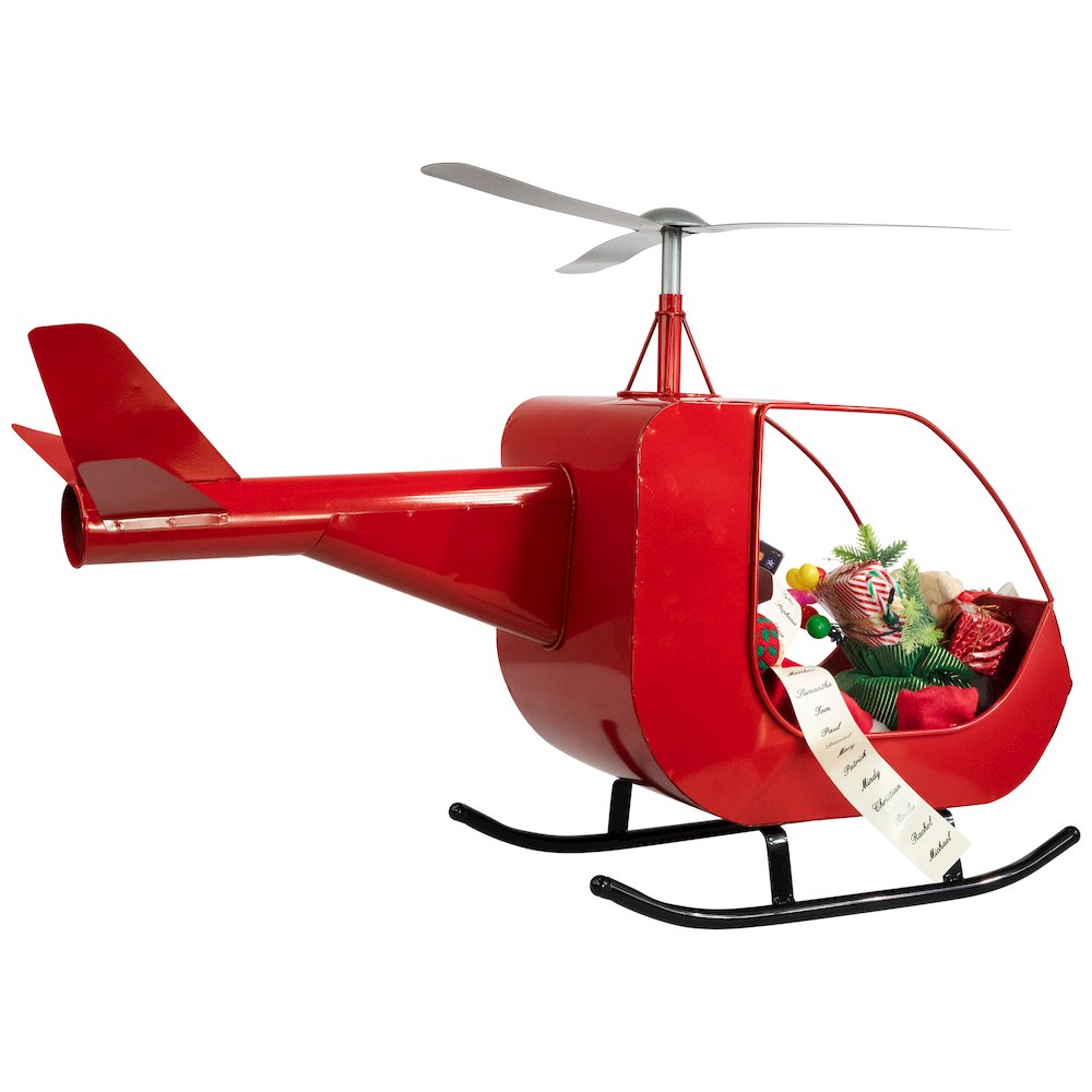 Lighted and Musical Santa Claus Helicopter Christmas Decoration - 31". Picture 5