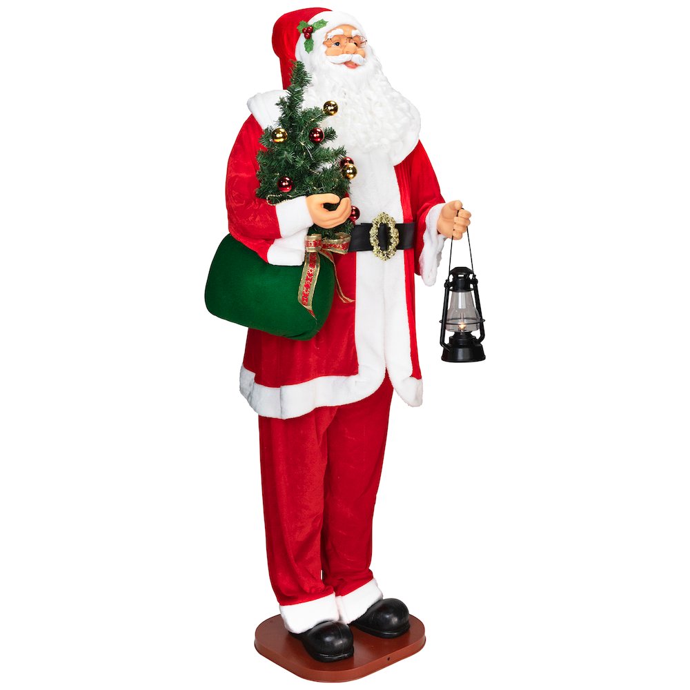 Animated and Musical Commercial Size Dancing Santa Christmas Figure - 6'. Picture 3