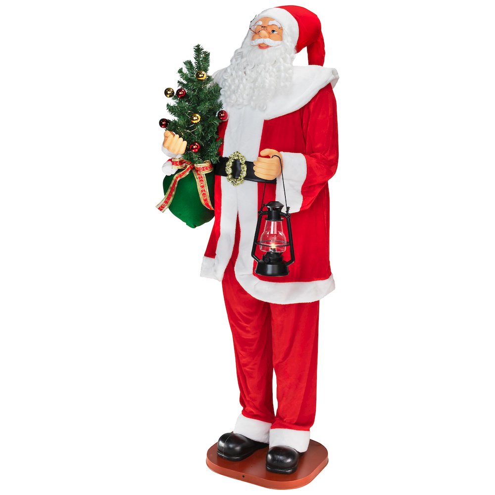 Animated and Musical Commercial Size Dancing Santa Christmas Figure - 6'. Picture 4