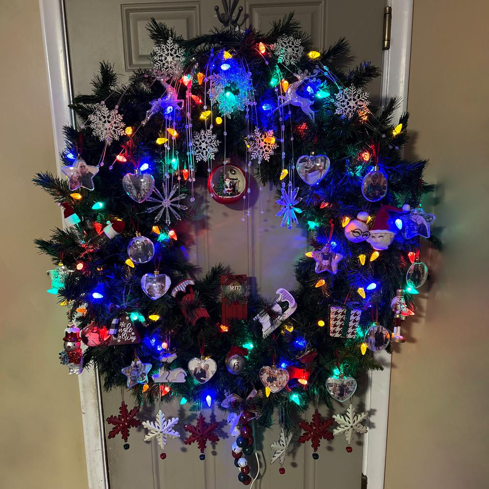 Lush Mixed Pine Artificial Christmas Wreath - 48-Inch  Unlit. Picture 4