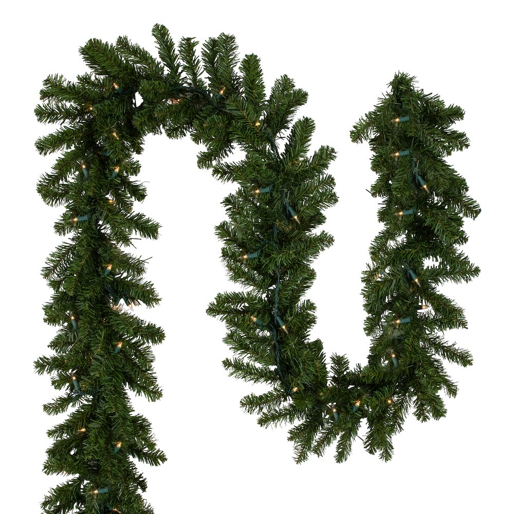 50' x 10" Pre-Lit Canadian Pine Commercial Artificial Christmas Garland - Clear Lights. Picture 7