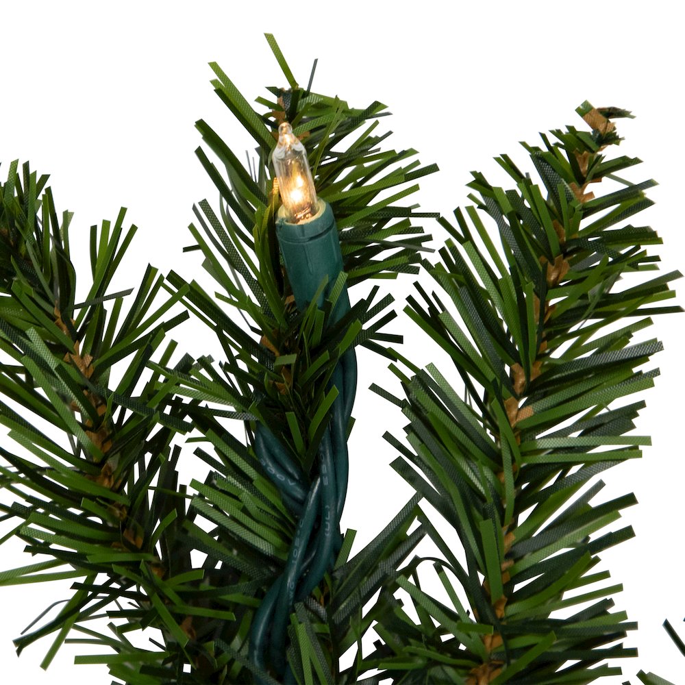 50' x 10" Pre-Lit Canadian Pine Commercial Artificial Christmas Garland - Clear Lights. Picture 5