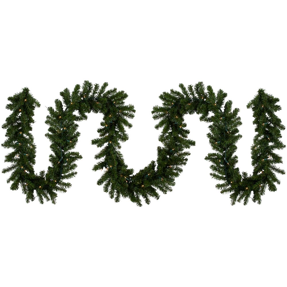 50' x 10" Pre-Lit Canadian Pine Commercial Artificial Christmas Garland - Clear Lights. Picture 1