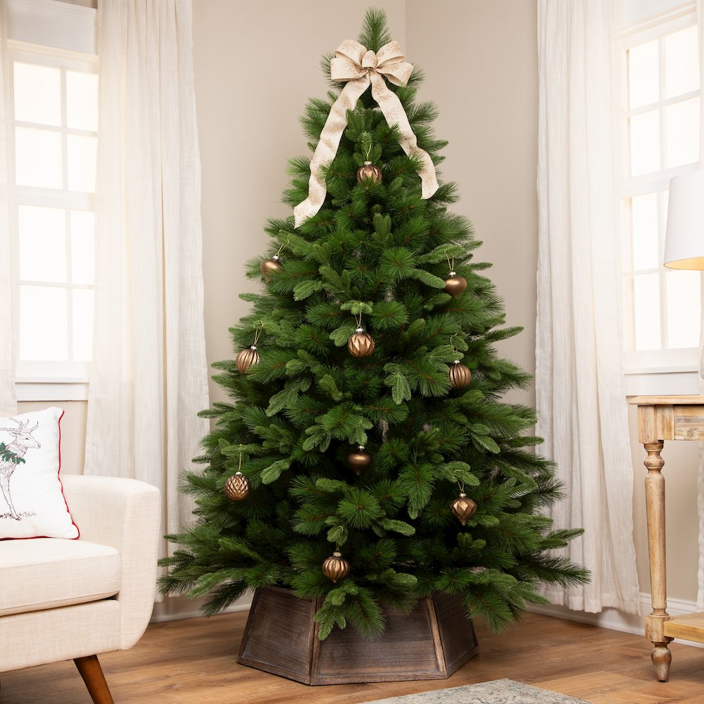 Real Touch™️ Moria Pine Full Artificial Christmas Tree - 6.5' - Unlit. Picture 2