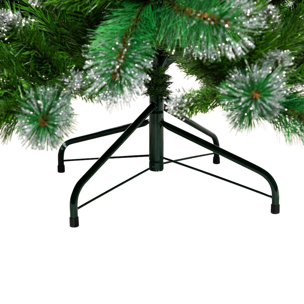 Two-Tone Spruce Pine Glitter Tip Medium Artificial Christmas Tree - 6' - Unlit. Picture 8