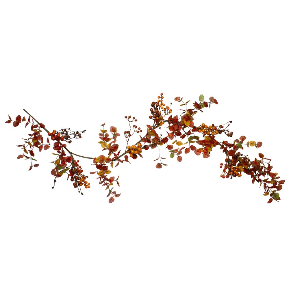 5' Berry and Leaves Fall Harvest Artificial Garland - Unlit. Picture 1