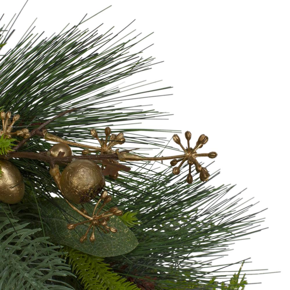 Leaves  Berry and Cedar Artificial Christmas Wreath - 20-Inch  Unlit. Picture 3