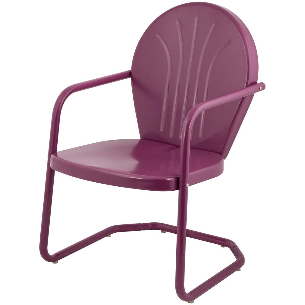 34-Inch Outdoor Retro Tulip Armchair  Purple. Picture 1