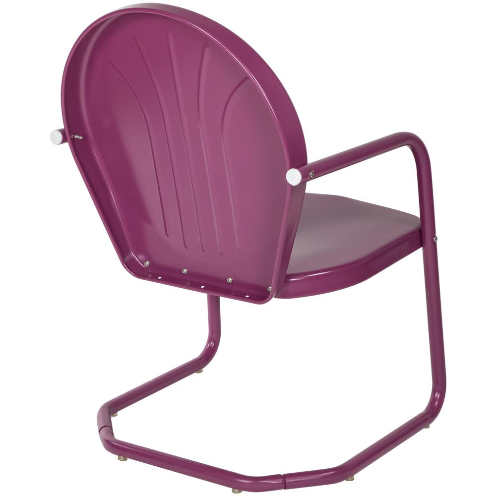 34-Inch Outdoor Retro Tulip Armchair  Purple. Picture 5