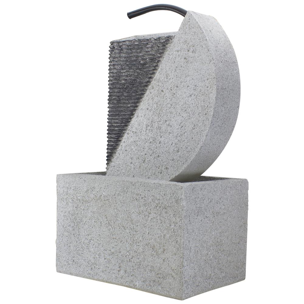 20" Gray Modern Style Rainfall Outdoor Water Fountain. Picture 5