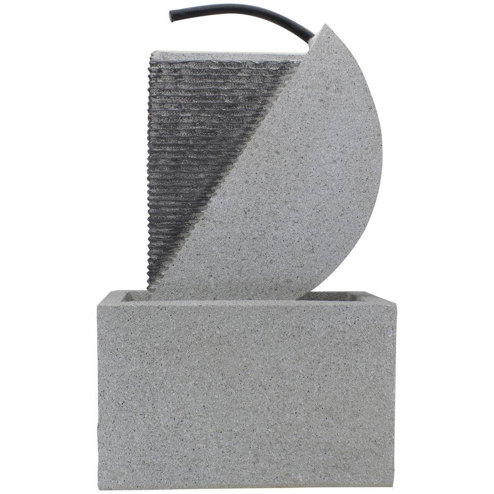 20" Gray Modern Style Rainfall Outdoor Water Fountain. Picture 4