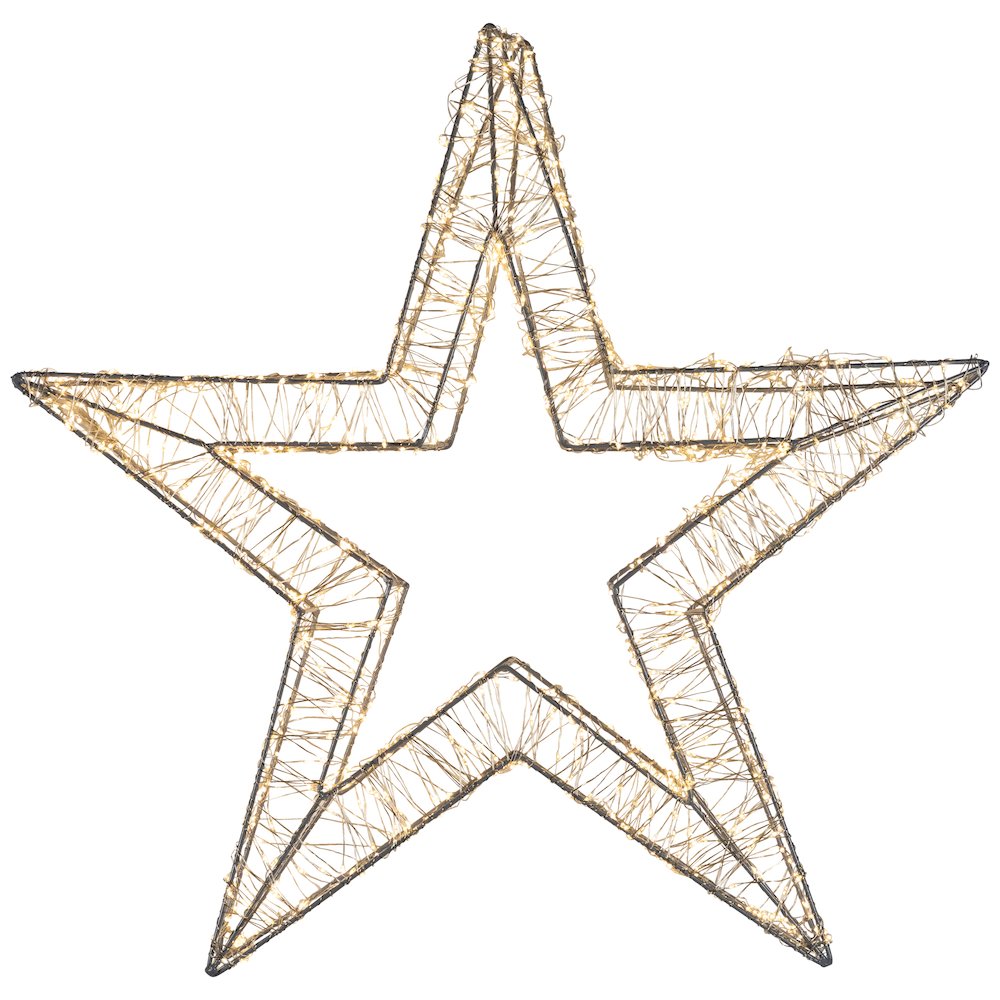 LED Lighted Wire Star Outdoor Christmas Decoration - 22" - Warm White Lights. Picture 2