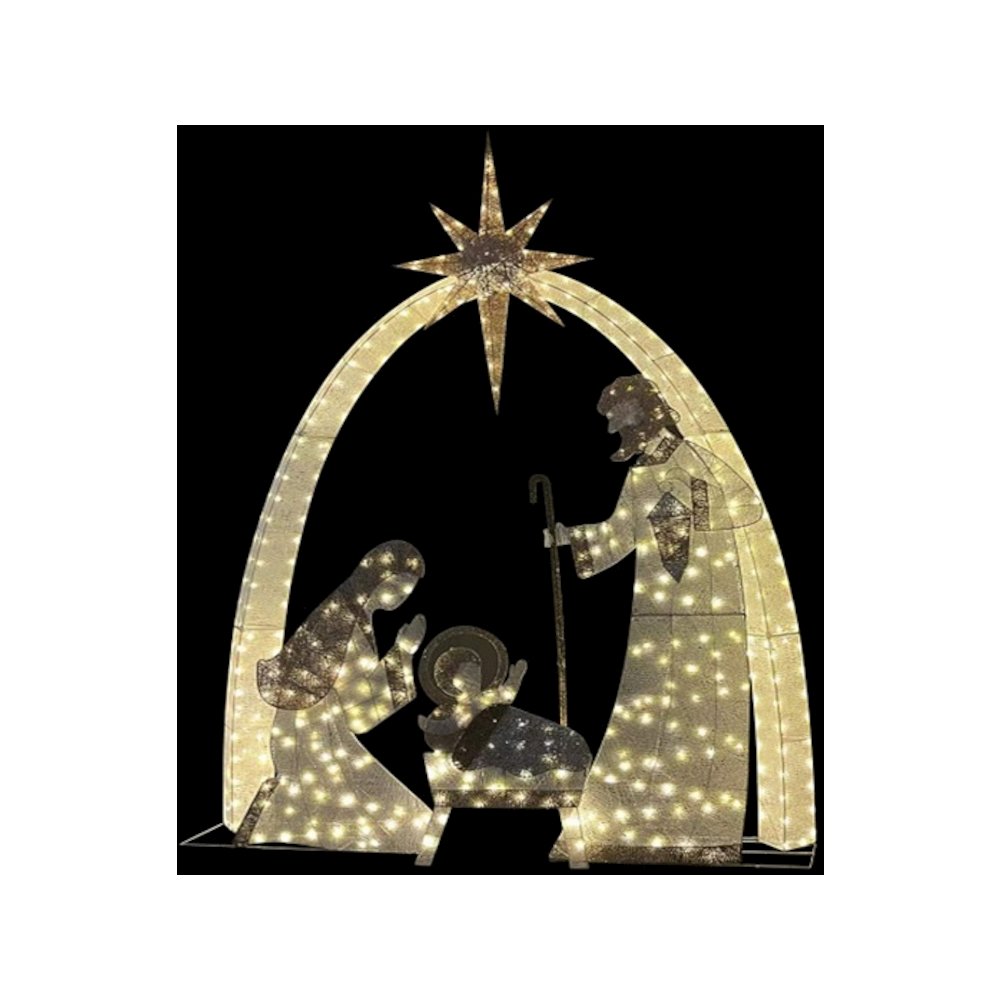 6.75' LED Lighted Holy Family Nativity Scene Outdoor Christmas Decoration. Picture 8