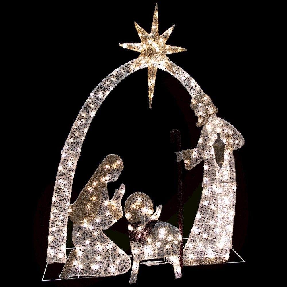 6.75' LED Lighted Holy Family Nativity Scene Outdoor Christmas Decoration. Picture 7