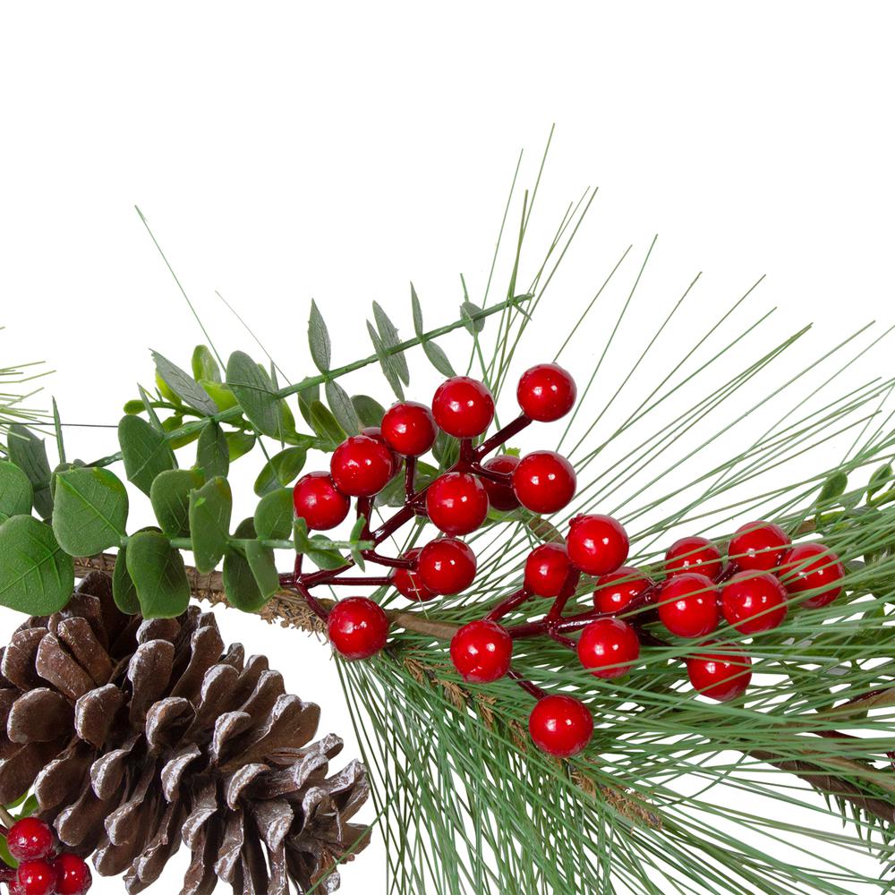 5' x 10" Berry Pine and Eucalyptus Artificial Christmas Garland - Unlit. Picture 3
