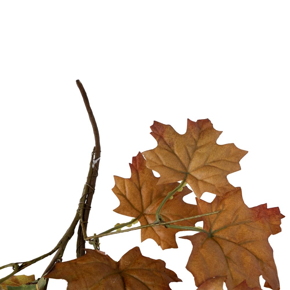 5' x 8" Maple Leaves and Berries Artificial Fall Harvest Garland  Unlit. Picture 2