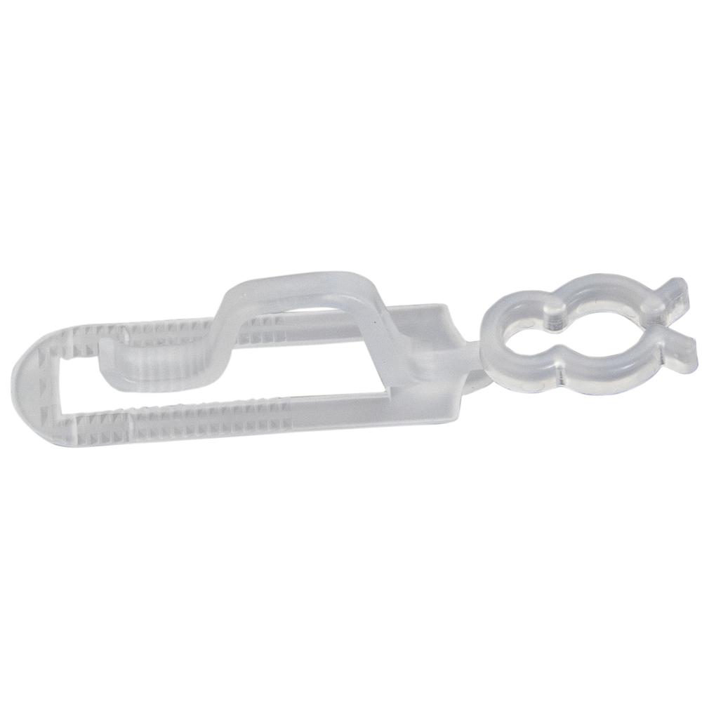 60CT Clear Omni All-In-One Universal Gutter and Shingle LED Christmas Light Clips. Picture 1