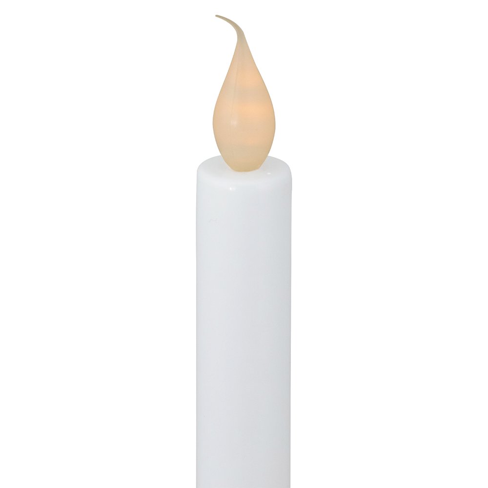10" Pre-Lit LED White Lighted 3ct Candolier Christmas Candle Lamp. Picture 5
