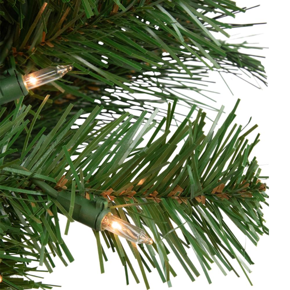 Mixed Beaver Pine Artificial Christmas Wreath  36-Inch  Clear Lights. Picture 2