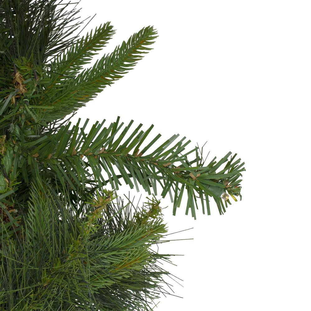 6' x 14" Pre-Lit Ashcroft Cashmere Pine Artificial Christmas Garland - Warm White LED Lights. Picture 2
