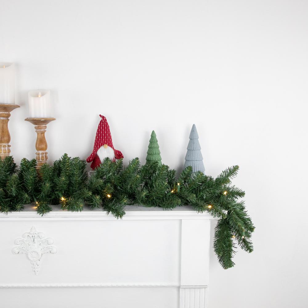 9' x 12" Buffalo Fir Artificial Christmas Garland - Warm White LED Lights. Picture 2