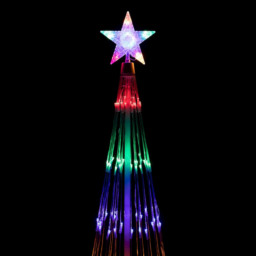 6' Multi-Color LED Lighted Show Cone Christmas Tree Outdoor Decoration. Picture 4