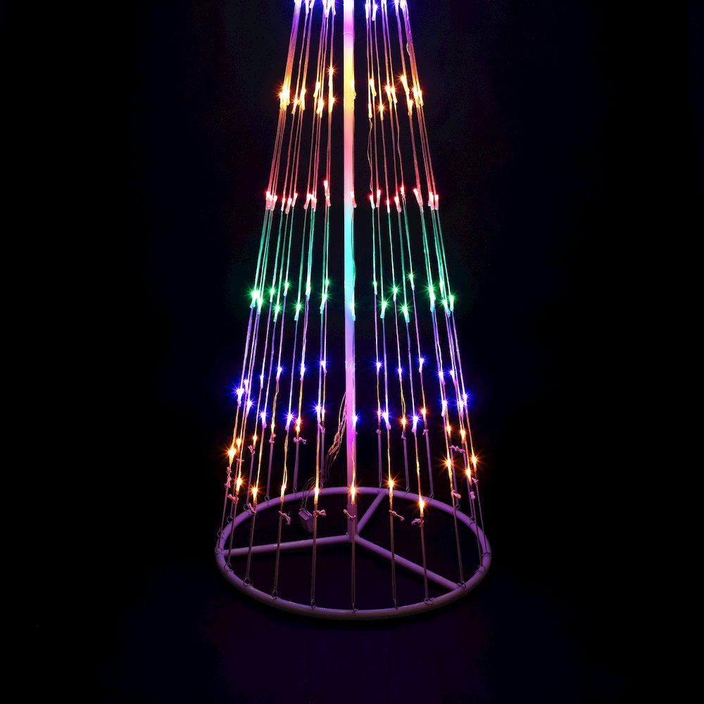 6' Multi-Color LED Lighted Show Cone Christmas Tree Outdoor Decoration. Picture 5
