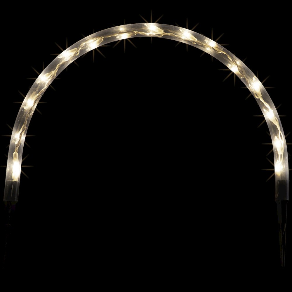 Pack of 3 Clear Lighted Christmas Arch Pathway Markers 20". Picture 5