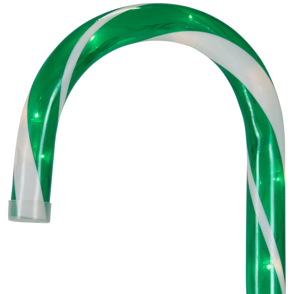Outdoor Christmas Candy Cane Pathway Markers - 28" - Red/Green - Set of 6. Picture 5