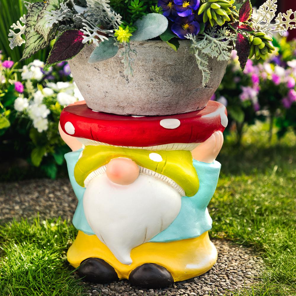 Gnome Mushroom Outdoor Garden Plant Stand - 12.25". Picture 6