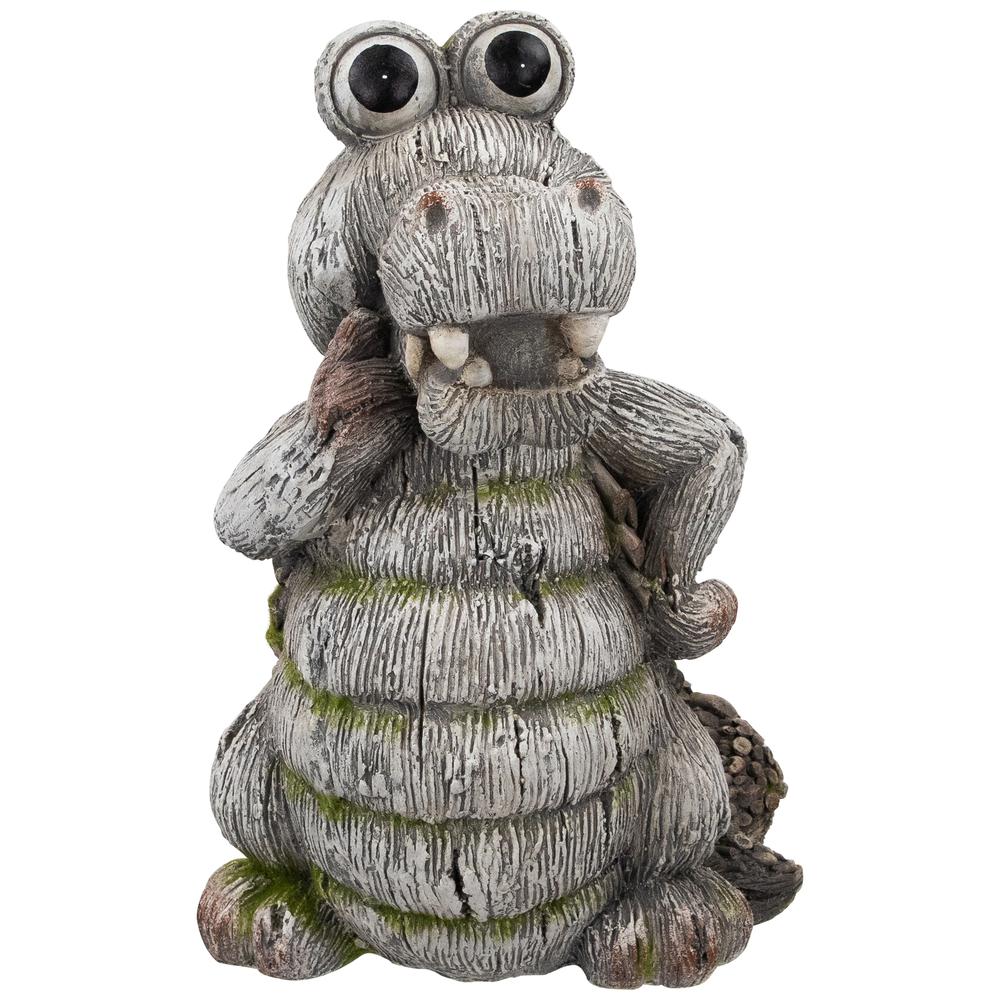Sassy Crocodile Outdoor Garden Statue - 13.25. Picture 1
