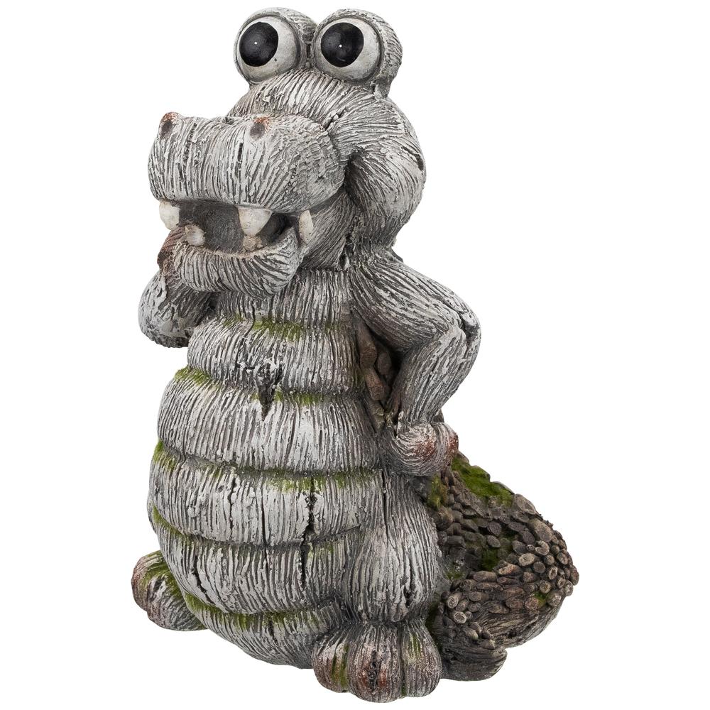 Sassy Crocodile Outdoor Garden Statue - 13.25. Picture 2
