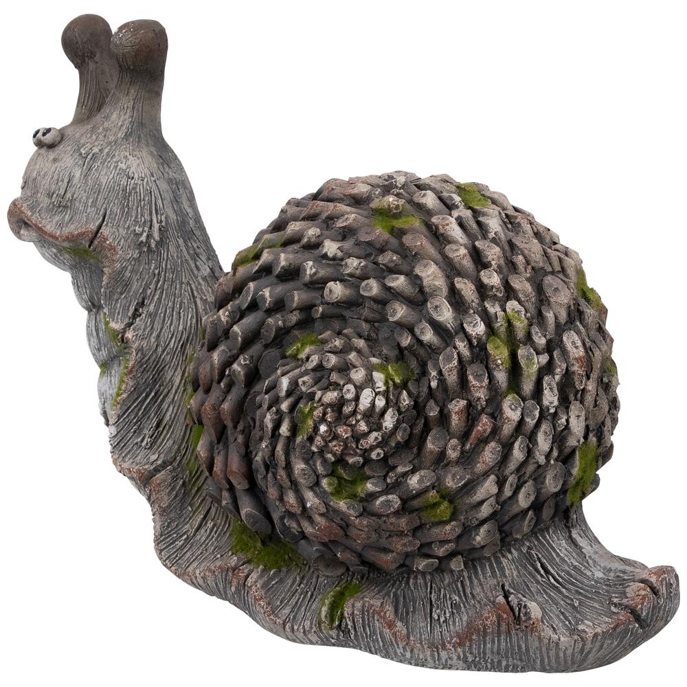 Slowpoke Snail Outdoor Garden Statue - 15". Picture 3