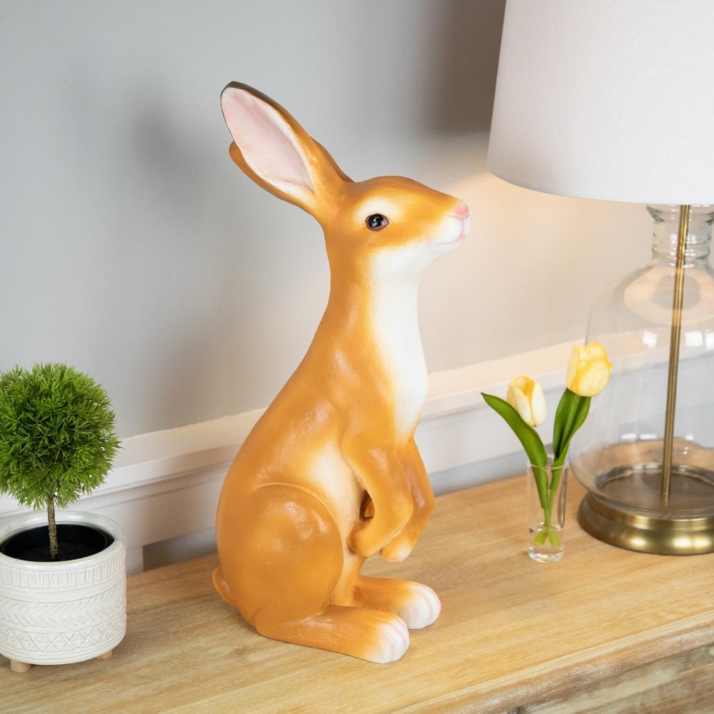 Standing Curious Bunny Outdoor Garden Statue - 19". Picture 6