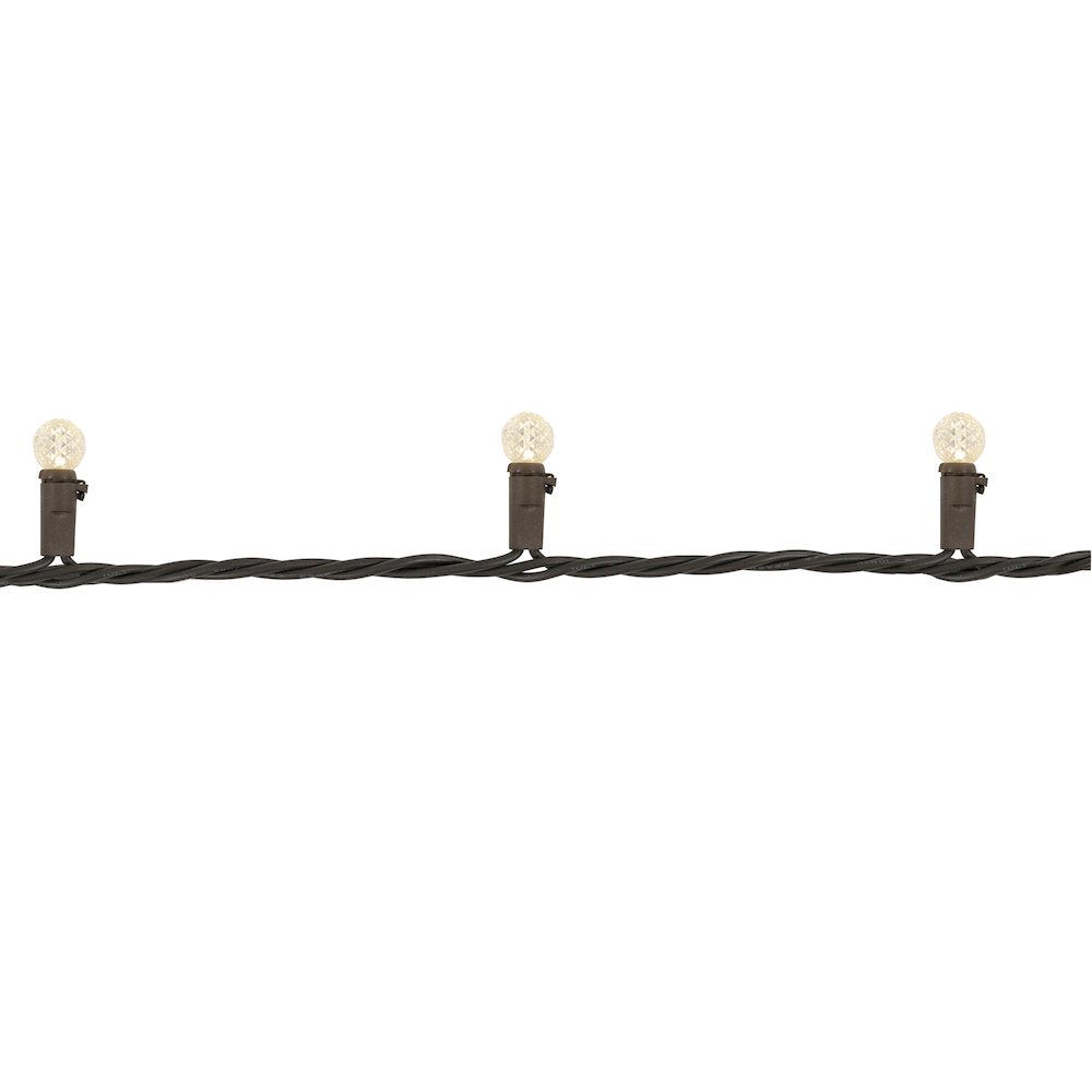 LED G12 Berry Christmas Lights - Warm White - 16' Brown Wire - 50 ct. Picture 5