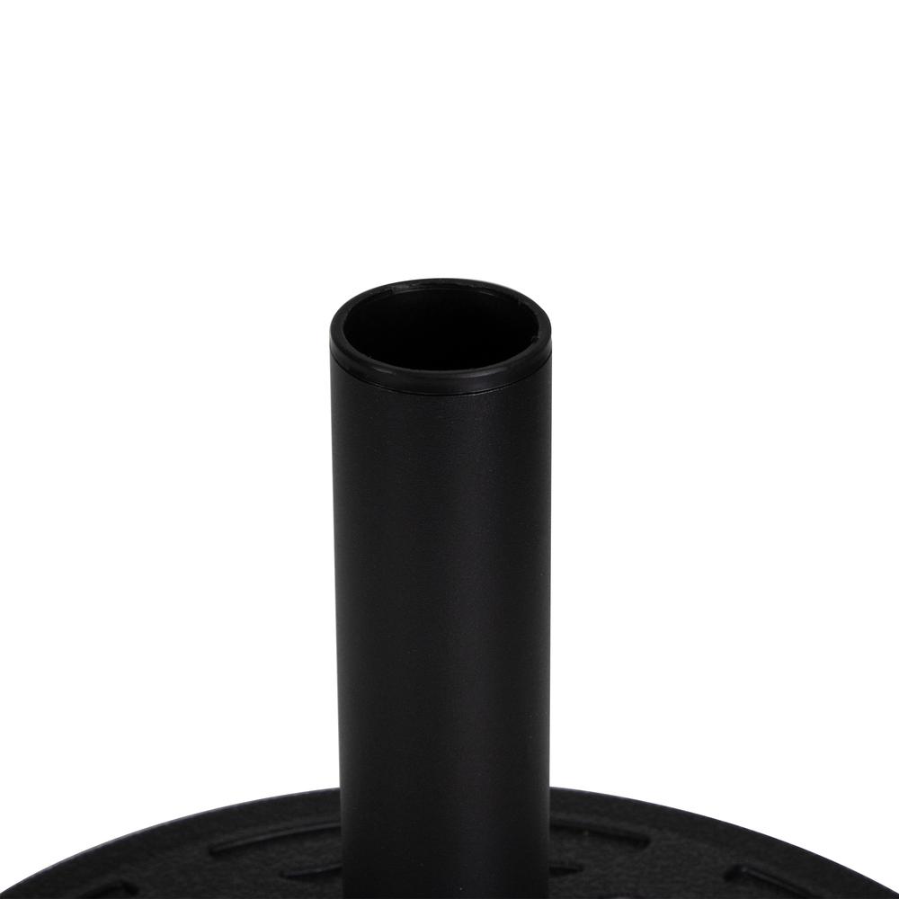 Black Flat Round Resin Base Stand for Patio Umbrella - 21lbs. Picture 2