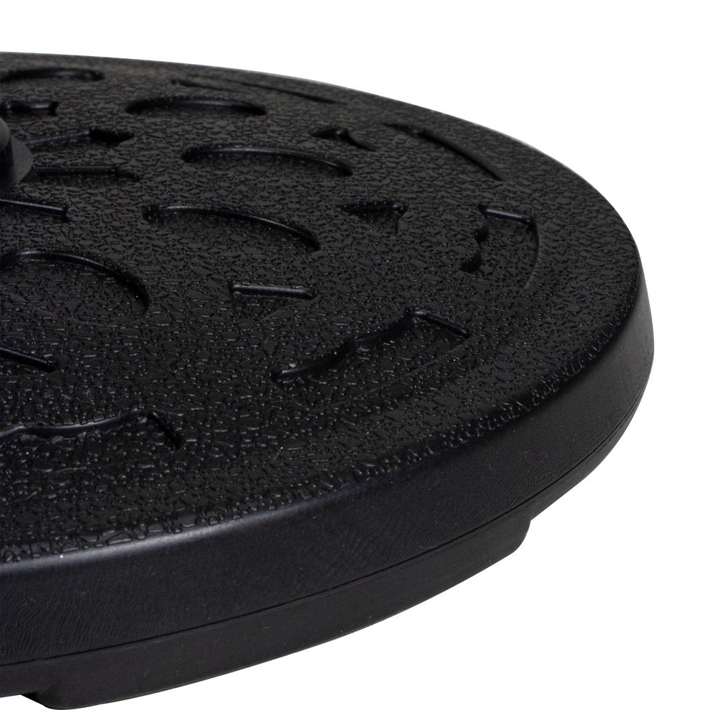 Black Flat Round Resin Base Stand for Patio Umbrella - 21lbs. Picture 3