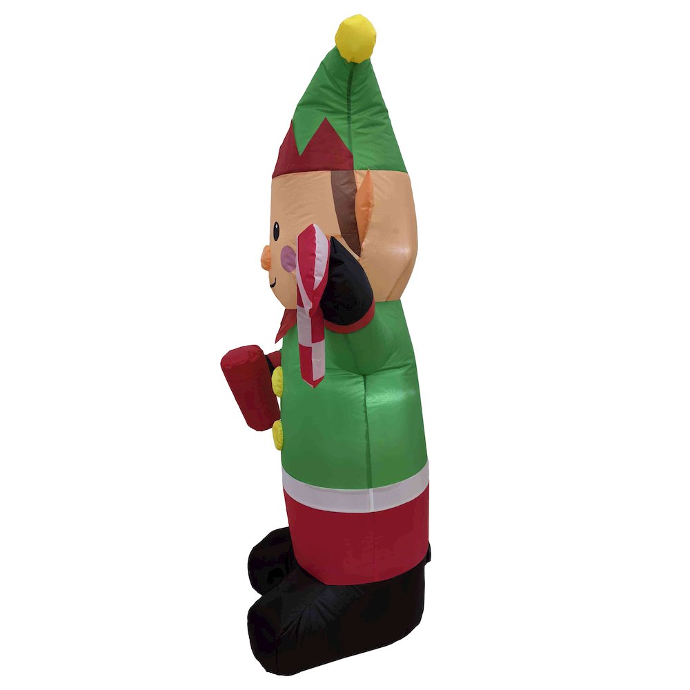 Lighted Inflatable Elf Outdoor Christmas Decoration - 4.25'. Picture 5