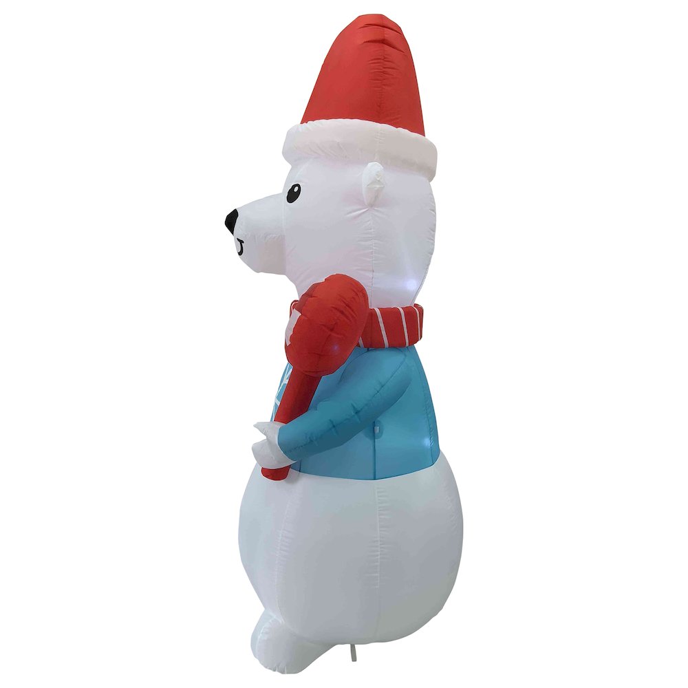 LED Lighted Inflatable Polar Bear Outdoor Christmas Decoration - 8.25'. Picture 4