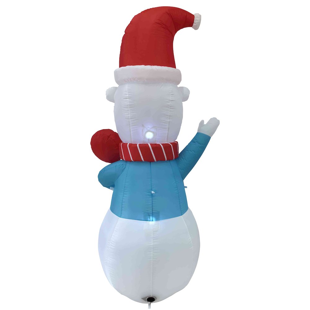 LED Lighted Inflatable Polar Bear Outdoor Christmas Decoration - 8.25'. Picture 6