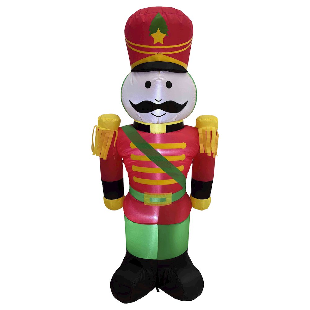 LED Lighted Inflatable Soldier Nutcracker Outdoor Christmas Decoration - 4.25'. Picture 2