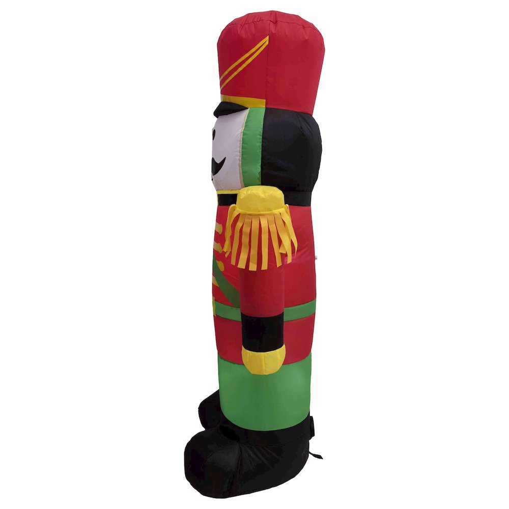 LED Lighted Inflatable Soldier Nutcracker Outdoor Christmas Decoration - 4.25'. Picture 4