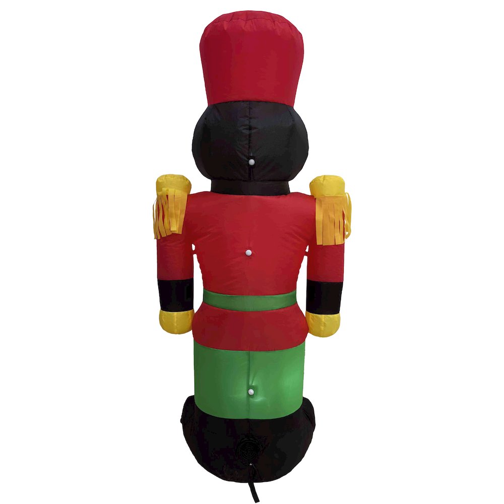 LED Lighted Inflatable Soldier Nutcracker Outdoor Christmas Decoration - 4.25'. Picture 6