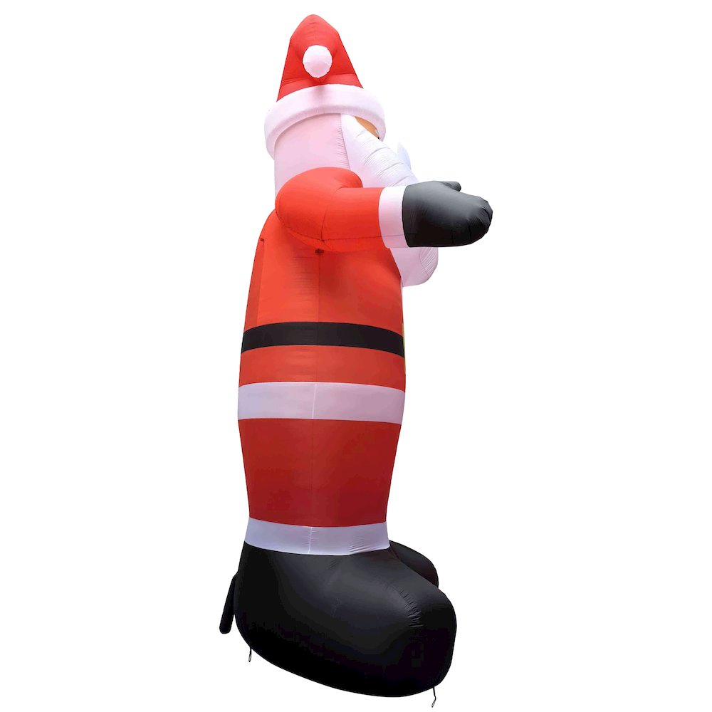 Lighted Inflatable Santa Claus Outdoor Commercial Christmas Decoration - 20'. Picture 3