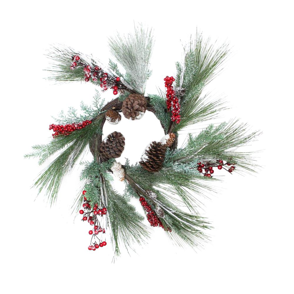 Berries with Pine Cones and Pine Sprigs Artificial Christmas Wreath - 32-Inch  Unlit. Picture 1
