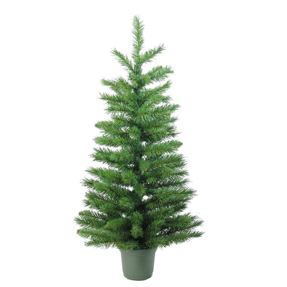 3' Potted Norway Spruce Medium Artificial Christmas Tree - Unlit. Picture 1